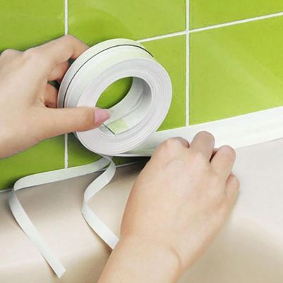 ▥ 1pcs Dropshipping Wall Sealing Tape Waterproof Mold Proof Adhesive Tape Kitchen Bathroom 3.2mx3.8cm Bathroom Accessories