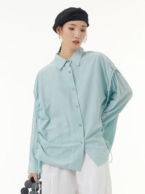 XITAO Shirt Simple Solid Color Casual Loose Top Women Shirt