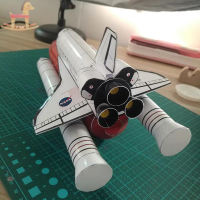 PCWFKEF 1:150 Space SHUTTLE Space ROCKET รุ่น DIY 3D กระดาษการ์ดรุ่น Construction Toys