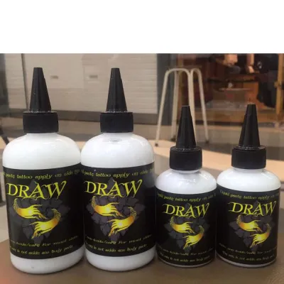 DRAW STENCIL น้ำยาลอกลายขวด ขนาด8ออนซ์ ผลิตในประเทศไทย เจลลอกลายสัก Tattoo Stencil Transfer Gel 8OZ