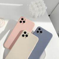 For Apple Iphone 7 8 Plus SE 2020 X XS XR 11 Pro Max 12 13 Mini Case Soft Silicone Liquid Pink Blue Beige Cover Capa Funda