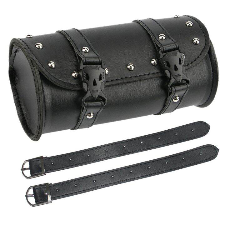 Universal Motorcycle Tank Bag Motorbike Tool Roll Saddle Bag PU Leather