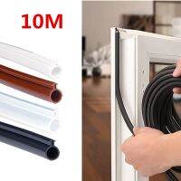 10M O Type Plastic Steel Door Window Sealing Strip Silicon Rubber 4 Color Seals Draft Stopper Hollow Bulb Barb Tubular Gasket Decorative Door Stops