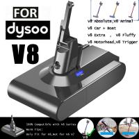 for Dyson V8 8000mAh 21.6V Battery tool power Battery V8 series V8 Fluffy Li-ion SV10 Vacuum Cleaner Rechargeable Battery （สต็อกสำเร็จรูป） agapi