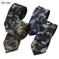 Brand New Fashion Designer Jacquard Military Camouflage Skinny Slim Necktie Narrow Camo Tie Microfibre Nano Waterproof Men Gift