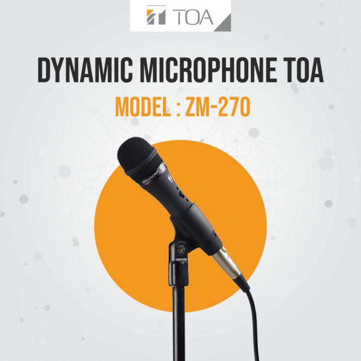 DYNAMIC MICROPHONE TOA MIC KABEL MODEL ZM270 GARANSI RESMI Lazada