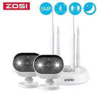 ZOSI 3K ระบบ CCTV แบบไร้สายชุดกล้อง IP Wi-Fi 5MP ทำงานเก็บข้อมูลแบบคลาวด์2ทางระบบเสียงกับชุดเฝ้าระวังวิดีโอกลางแจ้งของ Alexa