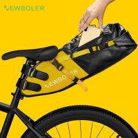 NEWBOLER กระเป๋าจักรยานกันน้ำ13L กระเป๋าอานจักรยานความจุมากกระเป๋าสะพายหลังขี่จักรยานพับได้