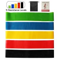 5Pcs Yoga Resistance Bands Fitness Gym Elastic Rubber Bands Sport Training Equipment Exercises At Home Pilates Expander Crossfit Exercise Bands