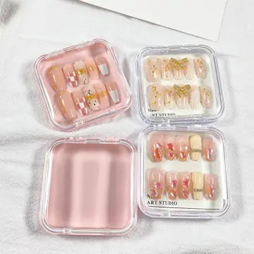 Useful Nail Art Screw Storage Plastic Transparent Small Storage Box Pill  Chip Box Jewelry Organizer Case Beads Container 3.9X3.9X1.5CM