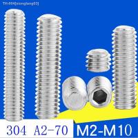 ○ 20pc DIN913 M3 M4 M5 6 8 10 16 20mm 304 Stainless Steel A2 Metric Thread Grub Flat end Point Hexagon Socket Headless Set Screw