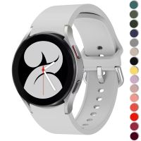 ertgga Silicone Official Strap For Samsung Galaxy Watch 4 classic 46mm 42mm Watch4 44mm 40mm Smart Watch 20mm No Gaps Curved End Band