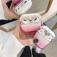 ►✽ For airpods pro case earphone protective cover cute airpods 2 case gradient transparent TPU soft apple airpods cases accessories