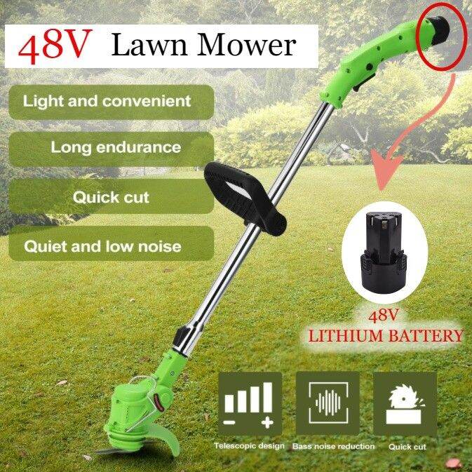 Rechargeable Lawn Mower Electric Grass Cutter With 48V Lithium Battery