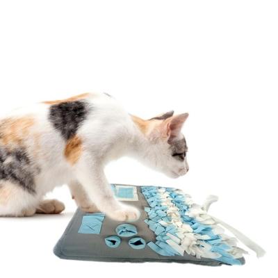 สุนัขแมวกลิ่นเสื่อฝึกอบรมสัตว์เลี้ยงของเล่นอาหารหาเบาะ Olfactory แก้ไขแผ่นความดันบรรเทาอุปกรณ์เสริม65X65cm