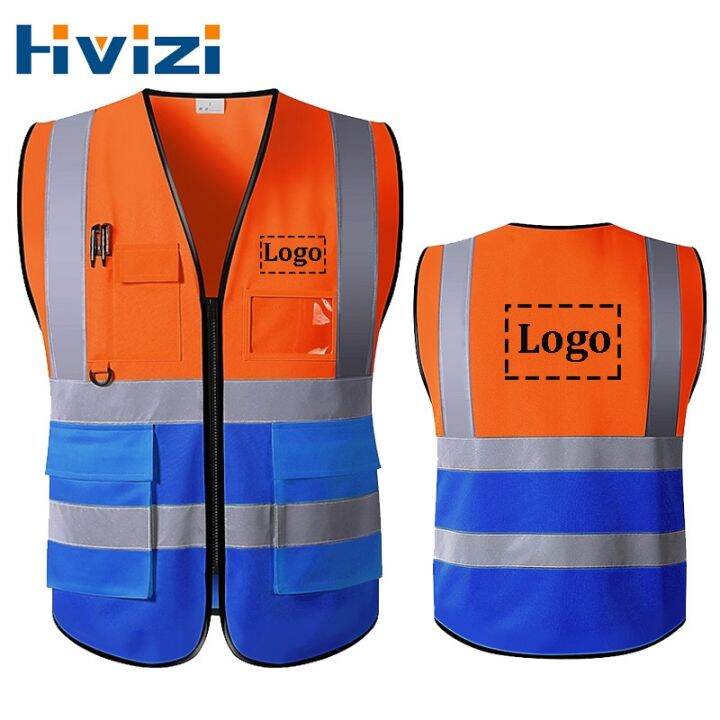 Construction Safety Vests Company Logo Safety Vest Logo Minimum - Blue ...