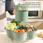 CNMF 360 rotating 6-Compartment Food Storage Tray Large Capacity Fruit
