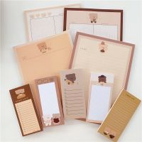 50 Sheets Cartoon Bear Memo Pads Kawaii Sticky Notes To Do List Daily Planner Korean Stationery Notepad Office Supplies