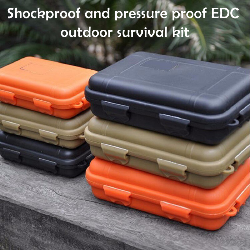 Waterproof Plastic EDC Box Outdoor Survival Container Storage Case Carry Box Hot 