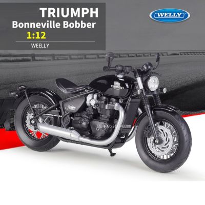 1/12 Triumph Bonneville Bobber Toy Motorcycle Model Alloy Diecast Autobike Vehicle Collection Toys For Boys Adult Festival Gifts