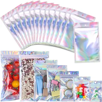 100Pcs Small Zip Lock Baggies Plastic Packaging Bags Small Storage Bags  Zipper Bag Selfadhesivebag (Size: 4*6cm 5*7cm 6*8cm 7*10cm, Color