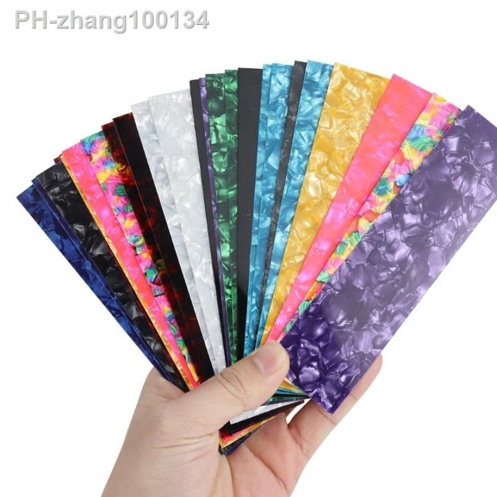 2023-top-25pcs-guitar-pick-punch-sheets-diy-pick-celluloid-guitar-pick-strips-three-thickness-mixed-0-50mm-0-73mm-0-90mm-sheets