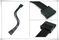 Molex อะแดปเตอร์ตัวเชื่อม Sata เป็น4pin/สายพ่วงพร้อม18awg ปลอกสีดำ