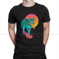 Wolf Funny Cotton T Shirt Vintage Graphic MenS Tshirt O-Neck Short Sleeve