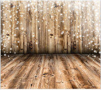 5x7FT Snow Flakes Light Brown Timber Planks Panle Wall Wood Floor Custom Photo Studio Backdrops Background Vinyl 220cm x 150cm