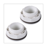 2 Pack Above Ground Pool Inlet Return Fitting with Locknut Gasket White for Hayward SP1023