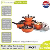 Bộ nồi nhà bếp Ceramic hiệu PoongNyun FACPT- Sản xuất tại Hàn Quốc
