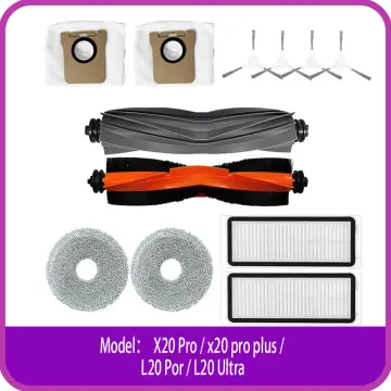 Accessories Kit For Dreame L20 Ultra/L30 Ultra Vacuum Cleaner Main Side  Brush Hepa Filter Mop Cloth Dust Bags Replacement