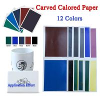 Carved Colored Paper For CO2 Fiber Laser Marking Engraving Machine Universal Used Color Papers 39x27CM 12 Color for Option Colanders Food Strainers