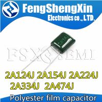 【YF】✆☜  20pcs Polyester film capacitor 100V 120nF 150nF 220nF 330nF 470nF 2A124J 2A154J 2A224J 2A334J 2A474J