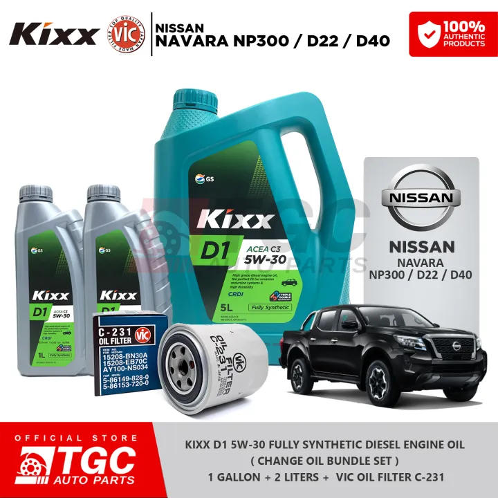 KIXX D1 5W30 Fully Synthetic Diesel Engine Oil ( Change Oil Bundle Set