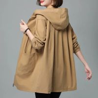 [COD] Trench Coat 2023 New Loose Middle aged Female Windbreaker Overcoat Gabardina Mujer M-5XL