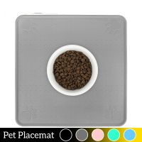 Pet Placemat Dog Food Mat Cat Bowl Pad Puppy Kitten Bowl Mats Waterproof Non-Slip Silicone Suitable For Small Medium Dogs Cats