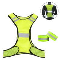 Highlight Reflective Straps Night Work Security Running Cycling Safety Reflective Vest High Visibility Reflective Safety Jacket