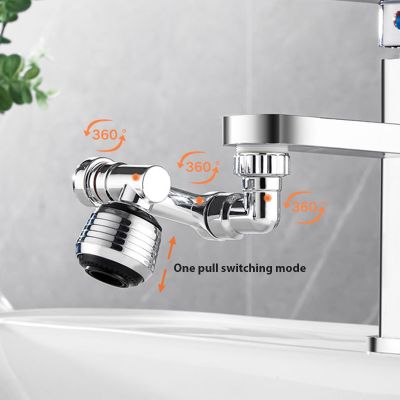 ☒ Universal Faucet Extender Rotating 1080 Robotic Arm Faucet Splash Filter Bathroom Kitchen Washbasin Faucets Bubble Nozzle