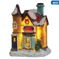 Youngxilive Christmas new Christmas decorations resin house micro landscape resin house ornaments Christmas gift