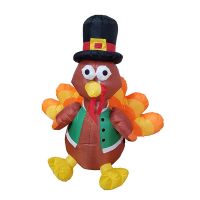 Thanksgiving Inflatable Toy Doll Thanksgiving Decorations for Outdoor Led Light Thanksgiving Turkey Party Decor