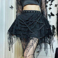 ใหม่แฟชั่น Non-Elastic Super Short Gothic Punk กระโปรงสตรี Casual Slim Half-Body กระโปรง Female