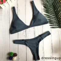 Women Push-up Padded Bandage Bikini Set Swimsuit