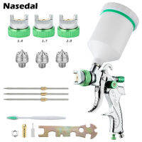 Nasedal HVLP เครื่องพ่นสารเคมี600มล. ถ้วยสี1.4/1.7/2.0มม. หัวฉีดแปรงพ่นสีแบบอาศัยแรงโน้มถ่วงโลกสำหรับพ่นสีรถยนต์เฟอร์นิเจอร์ภาพพิมพ์ติดผนัง