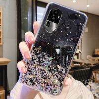 เคสสำหรับ OPPO Reno 10 Pro Plus 5G Reno10 10Pro 10Proplus 10Pro + ท้องฟ้าเต็มไปด้วยดวงดาวกระจกเทมเปอร์นิ่มกรอบซิลิโคนแข็งฝาลายหินอ่อนเคสโทรศัพท์ปิดขอบนิ่ม TPU