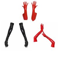 Sexy PU Leather Shiny Long Glove Punk Rock Gloves Hip Pop Jazz Disco Bright Mittens Clubwear Polo Dance Cosplay Costumes