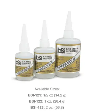 BSI 118 Cyanoacrylate(CA) 1oz Extra Strength Black Rubber - Brown Label