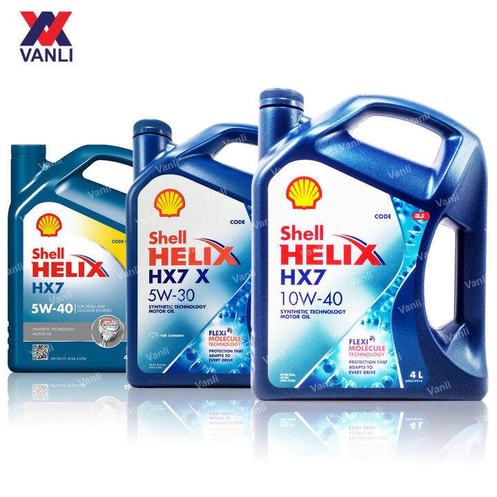 Shell Helix Hx7 10w40 5w40 5w30 Semi Synthetic Engine Oil 4l Lazada