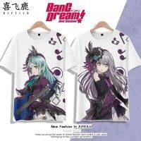 Bang Dream อนิเมะ Zuoci Store! Roselia ชุดคอสเพลย์บุรุษเสื้อยืดลำลองฤดูร้อนของผู้หญิงเสื้อแขนสั้นหลวมยูนิเซ็กซ์