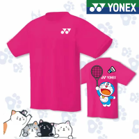 Yonex เสื้อผ้าลายกีฬาปิงปองแห้งเร็วซึมซับเหงื่อผู้ชายและผู้หญิงชุดกีฬากลางแจ้งฤดูร้อน2023ระบายอากาศที่สะดวกสบายใหม่